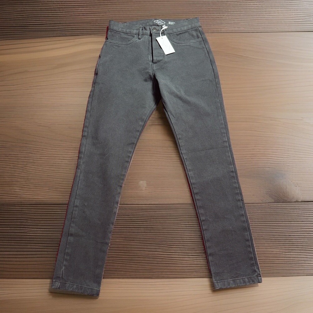 NWT Alex Crane Pants Mens 26 Dark Gray Canvas Pants Chino Button Fly Made In USA